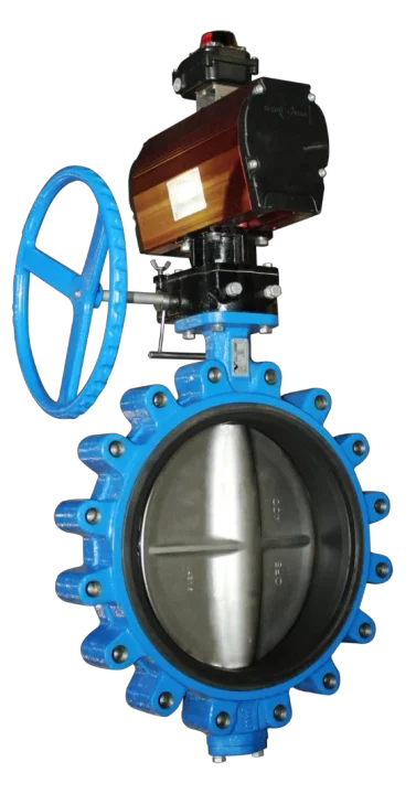 Ductile iron butterfly valve shown in the HENO company portfolio
