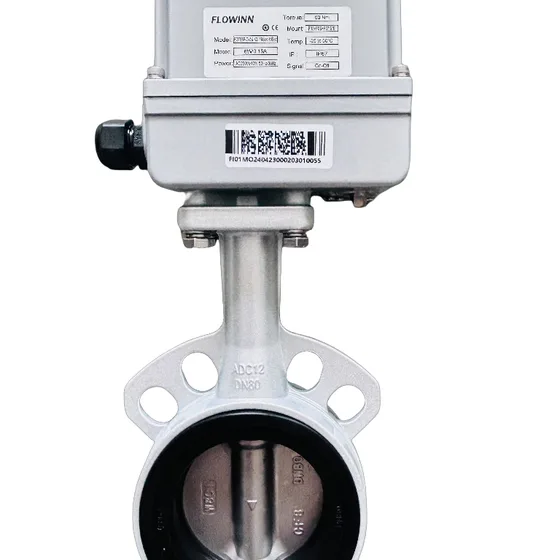 HF-520 aluminum butterfly valve with electric actuator